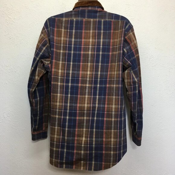 Vintage Polo Ralph Lauren Shirt Mens XL Plaid Heavy Canvas Button Up Corduroy Co - Picture 5 of 7